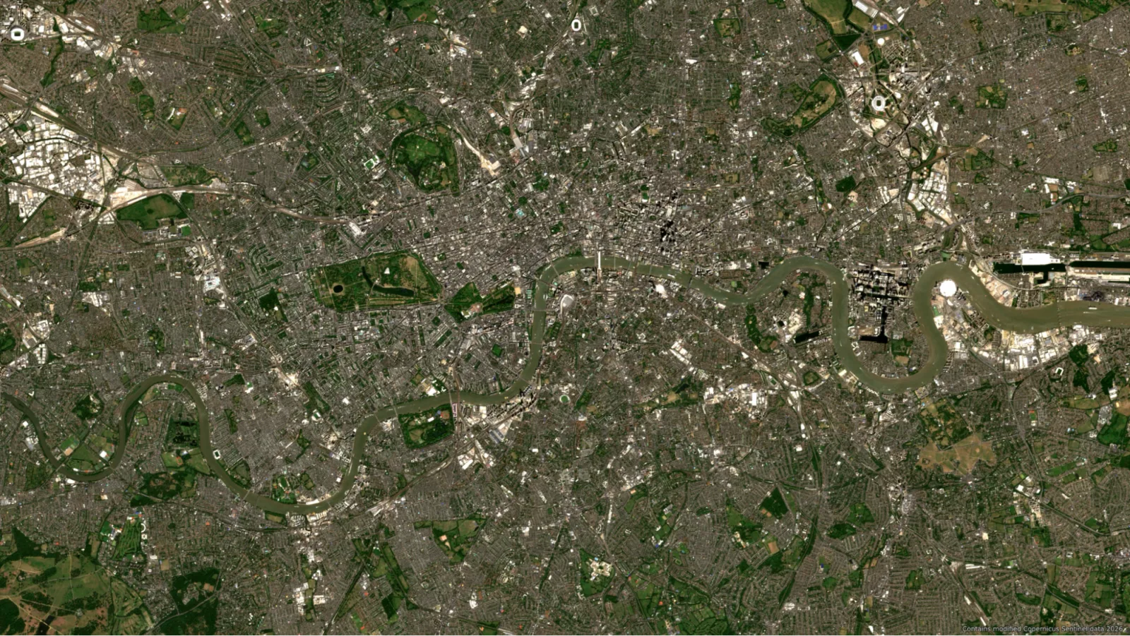 Satellite image of London